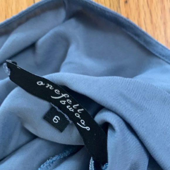 one fell swoop asymmetrical crystal blue dress size 6 - Picture 5 of 8